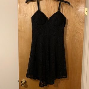 Material Girl Black Lace Hi Low Dress XL